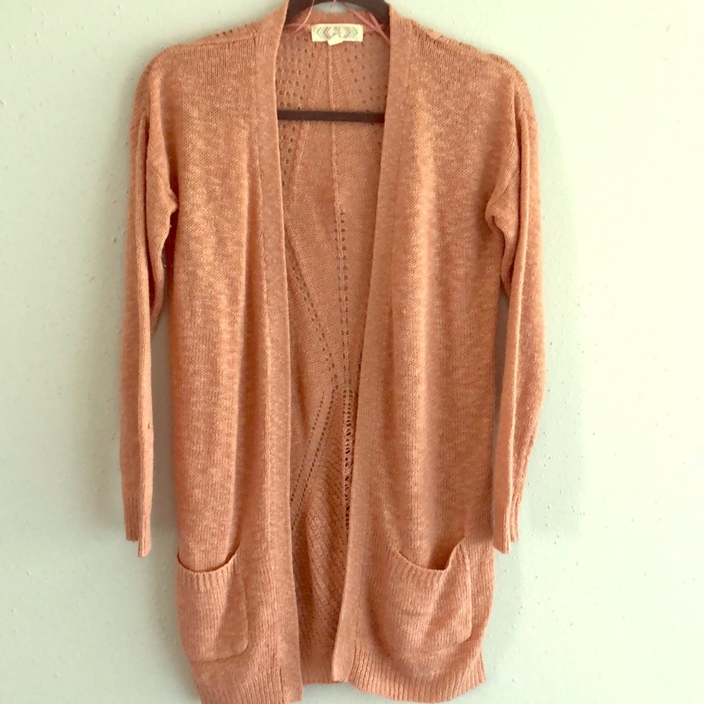 Pink Rose sweater cardigan